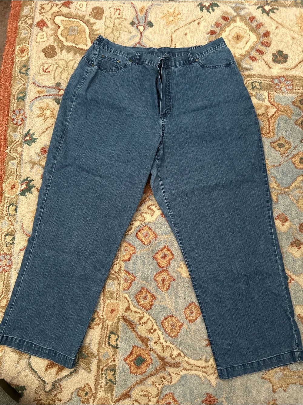 Alfred Dunner Relaxed Fit Blue Denim Jeans